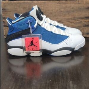 Air Jordan 6 Rings 'Team Royal' Wmns 9.5 Mens 8 Really Good Cond. Fast Shipper